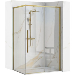 Rea kabina prysznicowa 80x100x195 szkło transparent Solar Brush Gold