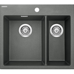 Deante zlewozmywak Eridan antracyt metalik granit 600x520x214, 3,5