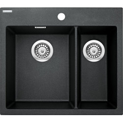 Deante zlewozmywak Eridan grafit metalik granit 600x520x214 3,5