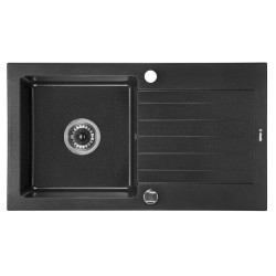 Deante zlewozmywak Zorba grafit metalik granit 1k z/o 760x440x160, 3,5