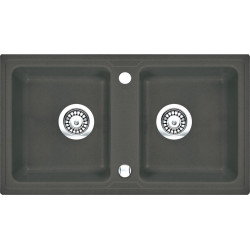 Deante zlewozmywak Zorba antracyt metalik granit 2k b/o 780x435x180, 3,5