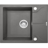 Deante zlewozmywak Andante antracyt metalik granit 1k z/ko 590x490x194, 3,5