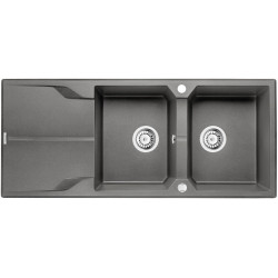 Deante zlewozmywak Andante antracyt metalik granit 2k z/o 1160x500x224, 3,5