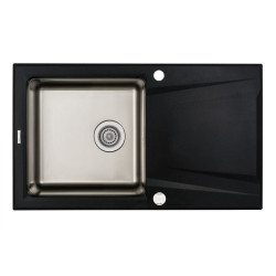 Deante zlewozmywak Prime grafit metalik granito-stal 860x500x220 3,5