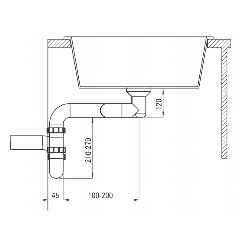 Deante osprzęt space-saver nero do zlewozmywaków granitowych 1-kom 3,5 z korkiem automatycznym