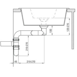 Deante osprzęt space-saver nero do zlew. granitowych 1,5 i 2 kom, 3,5 z korkiem automatycznym