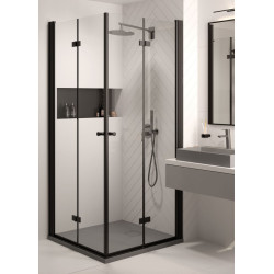 Deante brodzik Correo kwadratowy, szary metalik granitowy, 90x90 cm