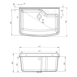 Deante komora gospodarcza garden 1k b/o szara 617x450x226, 2