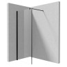 Deante ścianka kerria plus walk in nero 90 cm z powłoką, szkło totalwhite