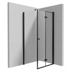 Deante ścianka kerria plus walk in nero 90 cm z powłoką, szkło totalwhite