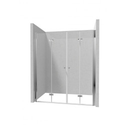 Deante drzwi składane kerria plus chrom 90 cm z powłoką, szkło totalwhite