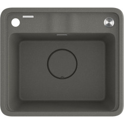 Deante zlewozmywak Momi antracyt metalik granit 1k 440x500x230 mm