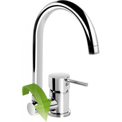 Deante bateria Aster chrom zlewozmywakowa stojąca z uchylną wylewką