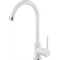 Deante bateria Milin zlewozmywakowa z wylewką "u" kolor biały