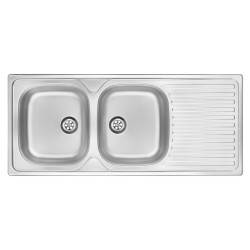 Deante zlewozmywak Techno satyna 2k z/o 1165x500x130, 2"