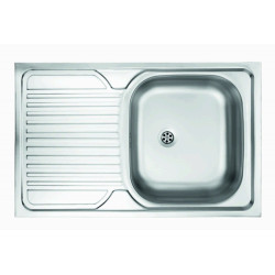 Deante zlewozmywak Tango dekor z listwą lewy 1k z/o 800x500x160, 2