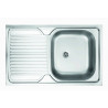 Deante zlewozmywak Tango dekor z listwą lewy 1k z/o 800x500x160, 2