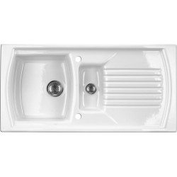 Deante zlewozmywak Lusitano ceramiczny biały 1,5k z/o 1000x500x240, 3,5 / 2