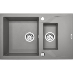 Deante zlewozmywak Andante szary metalik granit 1,5k z/o 780x490x194, 3,5