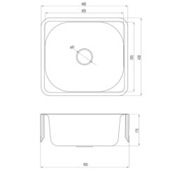Deante zlewozmywak Doppio satyna 1k b/o 480x430x180, 3,5"