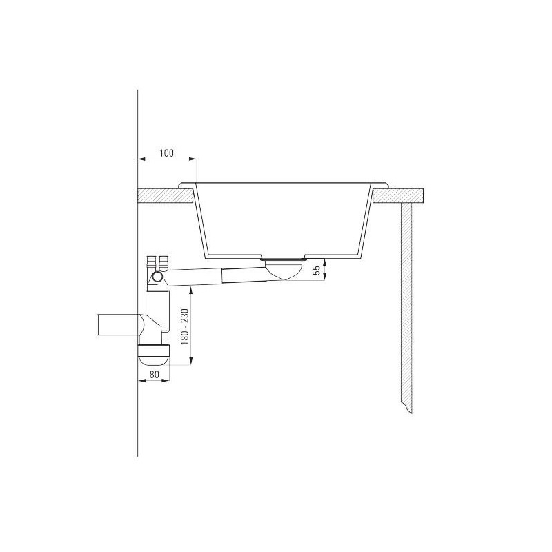 Deante zlewozmywak Eridan szary metalik granit 1k 700x520x210, 3,5