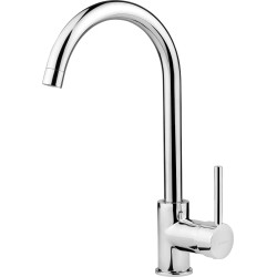 Deante bateria Aster chrom zlewozmywakowa z wylewką "u" z eco aeratorem