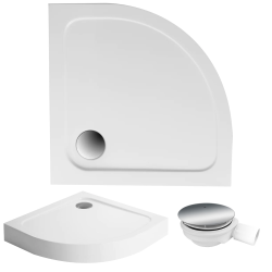 Polimat Brodzikpółokrągły  kompaktowy Standard 80x80 z Syfonem