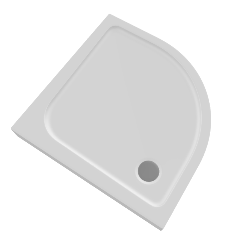 Polmiat brodzik półokrągły kompaktowy Pako 80x80 z syfonem