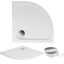 Polimat brodzik półokrągły posadzkowy Standard 80x80 z syfonem