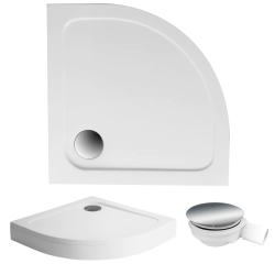 Polimat brodzik półokrągły Standard 80x80 z Syfonem