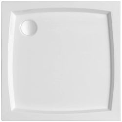 Polimat brodzik kwadratowy kompaktowy Patio 80x80 z syfonem