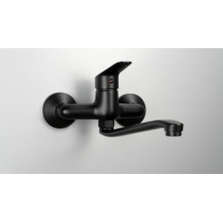 Deante bateria Boro nero zlewozmywakowa ścienna