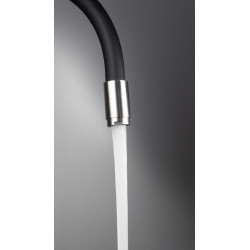 Deante Luno bateria kuchenna ścienna stal szczotkowana, nero