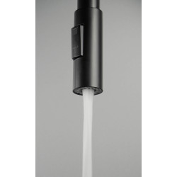 Deante bateria Luno nero zlewozmywakowa z giętą wylewką z słuchawką 2-funkcyjną