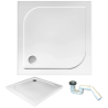 Polimat brodzik posadzkowy kwadratowy Tenor 80x80 z syfonem