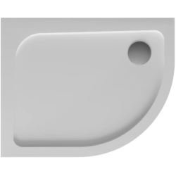 Polimat brodzik asymetryczny kompaktowy półokrągły Oris lewy 100x80 z syfonem