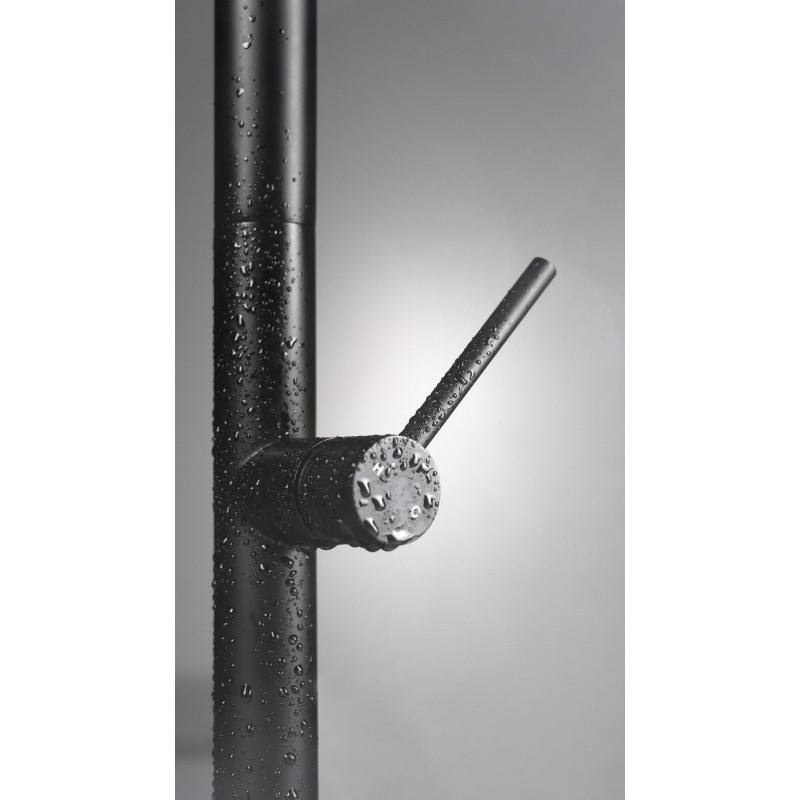 Deante bateria Olfato nero zlewozmywakowa z wyciąganą słuchawką