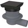 Deante odpływ punktowy 130x130 mm - ruszt odwracalny, nero