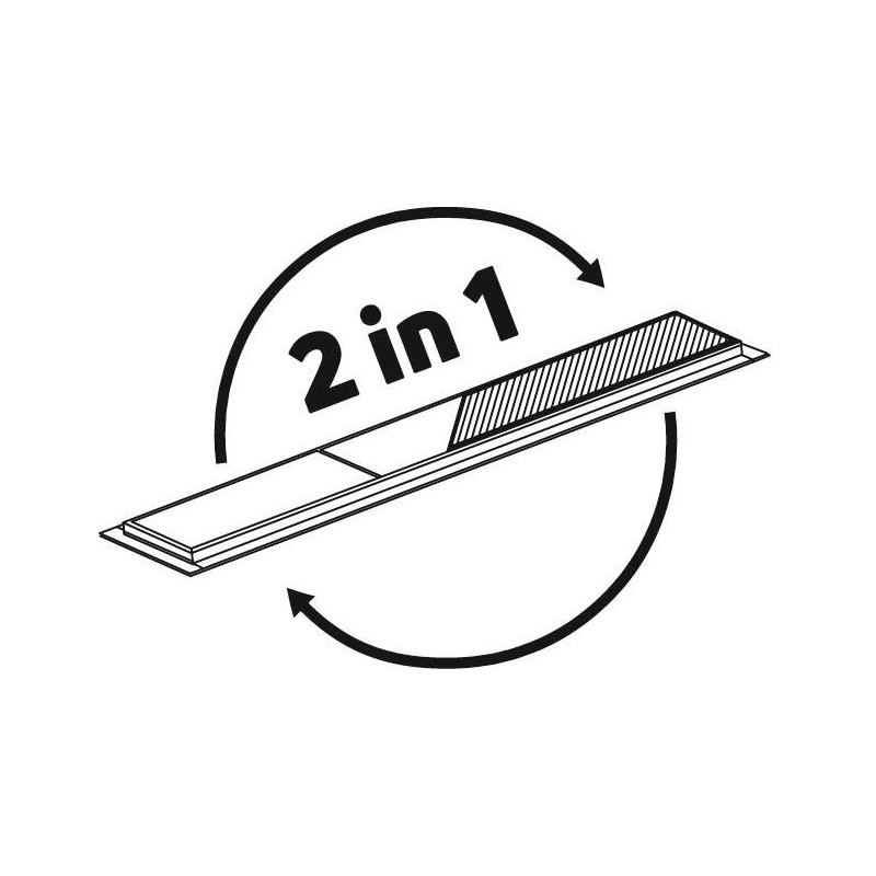 Deante odpływ liniowy odwracalny nero ruszt pod płytki/pełny długość 90 cm