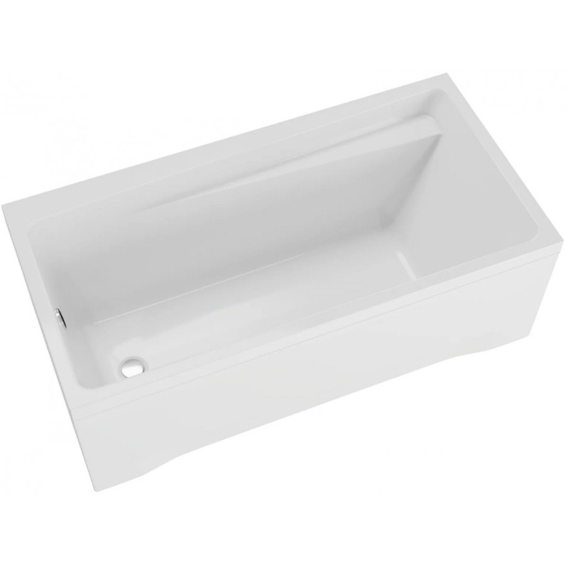 Polimat wanna prostokątna Elza 170x75 z białą obudową, z syfonem i nóżkami