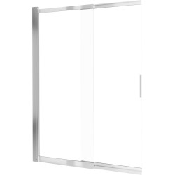 Deante parawan nawannowy przesuwny Prizma chrom szkło transparentne 100x140 cm