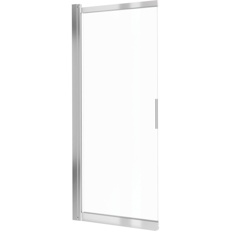 Deante parawan nawannowy przesuwny Prizma chrom szkło transparentne 100x140 cm