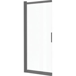 Deante parawan nawannowy przesuwny Prizma titanium szkło transparentne 100x140 cm