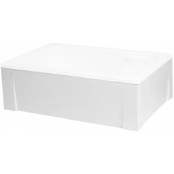 Polimat brodzik prostokątny Roni 120x80 z białą obudową i syfonem