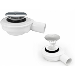 Polimat brodzik półokrągły Ringo 90x90 z syfonem