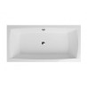 Polimat wanna prostokątna Apri 140x70 z białą obudową, syfonem i nóżkami