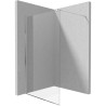 Deante ścianka kerria plus walk in chrom 140 cm z powłoką, szkło totalwhite