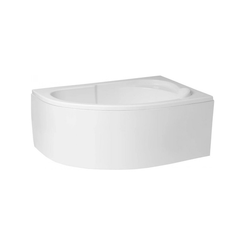 Polimat wanna asymetryczna Standard prawa 130x85 z syfonem i nóżkami