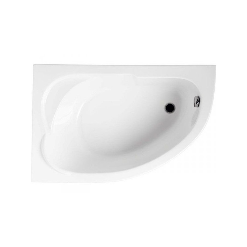 Wanna asymetryczna Standard lewa 130x85 z białą obudową, parawanem, syfonem i nóżkami