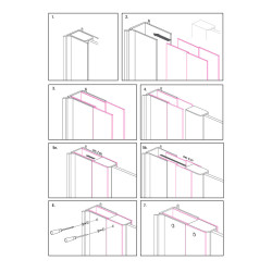 Deante profil poszerzający nero z elementami montażowymi, wys. 200 cm